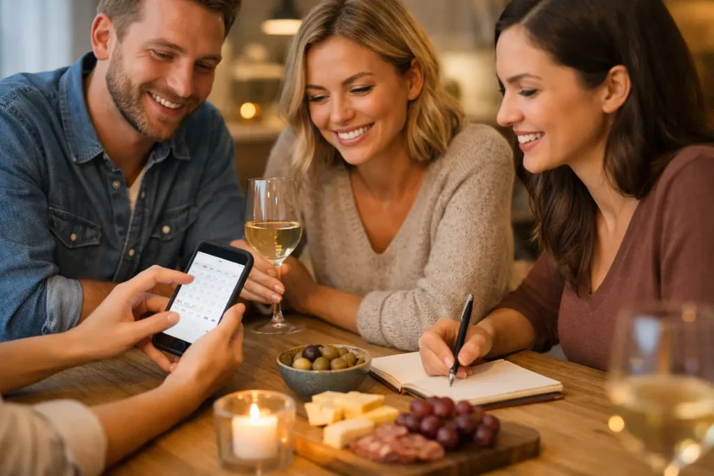 Abend mit Freunden planen ohne Stress