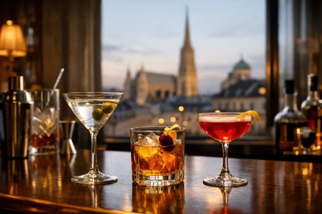 Klassische Cocktails in Wiens Innenstadt