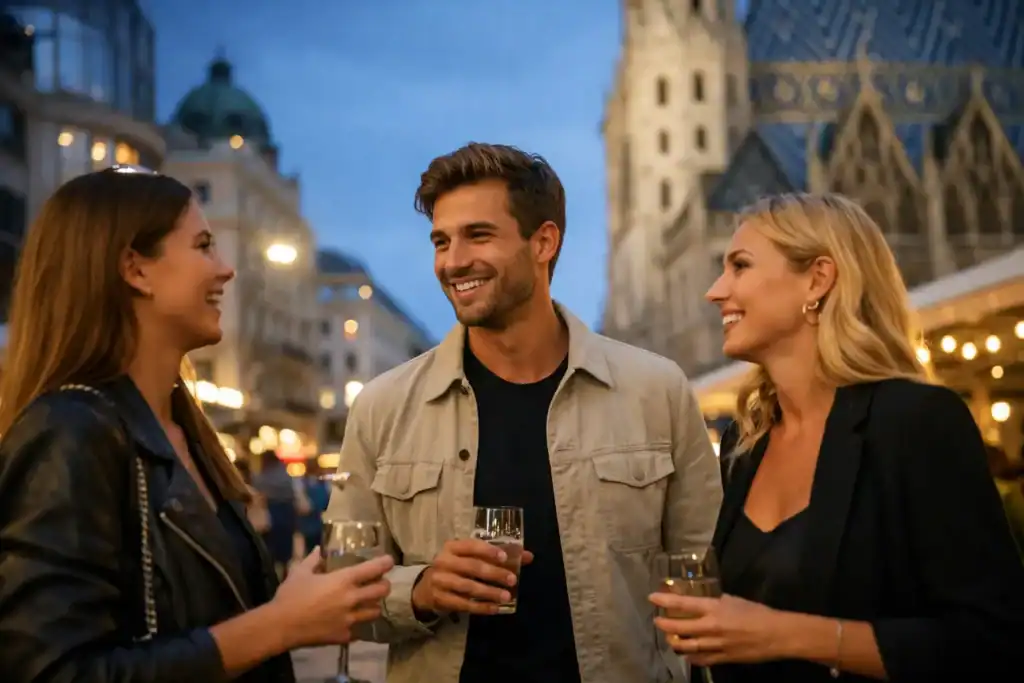 Treffpunkt vor dem Fortgehen in Wien